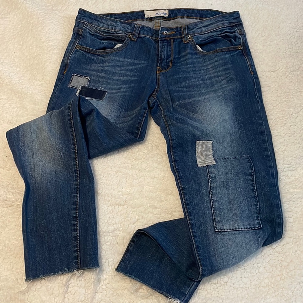Cotton On Patched Blue Denim Pants Size 6